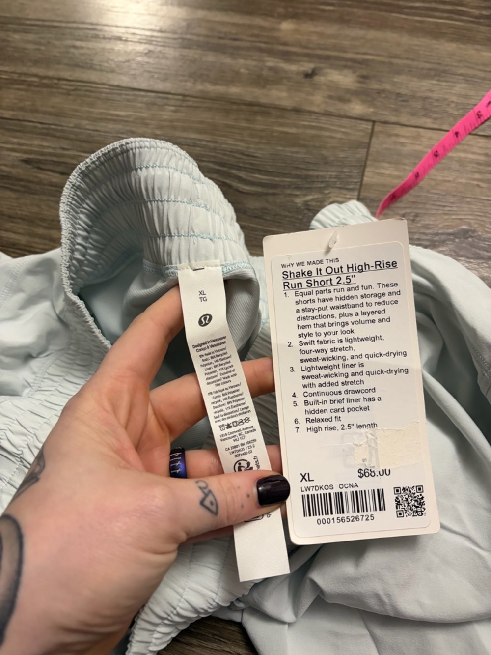 NWT Lululemon Shake It Out High-Rise Running Short 2.5" (Ocean Air) Size XL - Picture 2 of 10